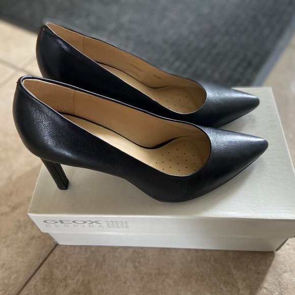 Geox | Shoes | Geox Faviola Pumps Black Leather New In Box | Poshmark